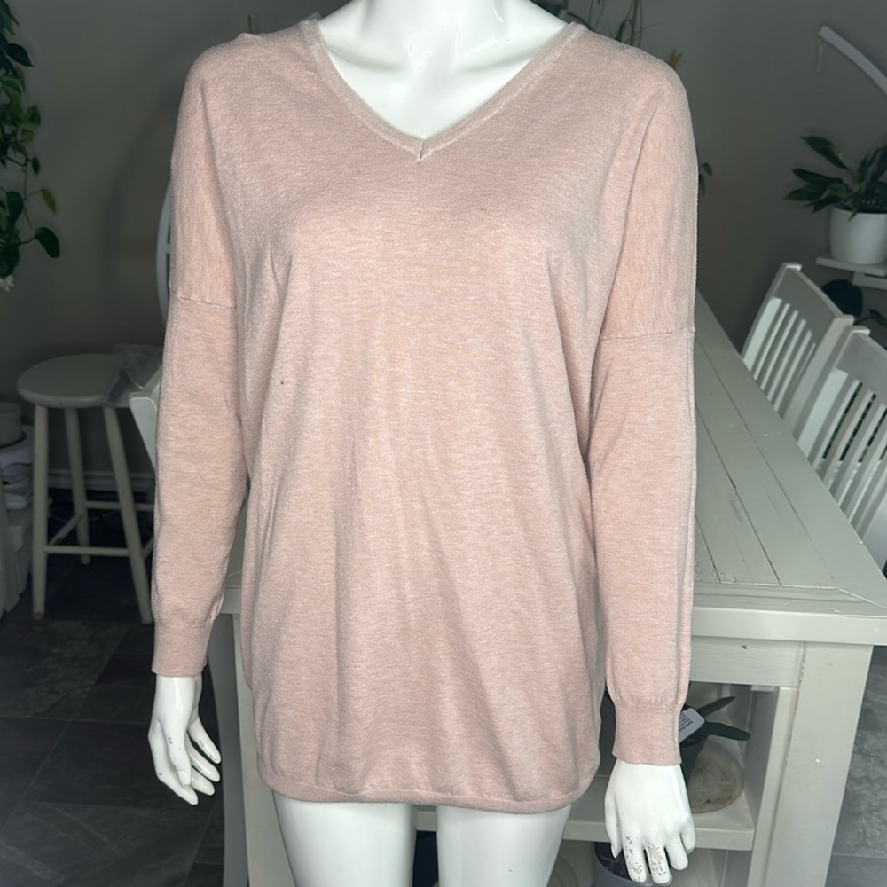 Dreamers sweater dress size M/L light blush pink with crisscross back